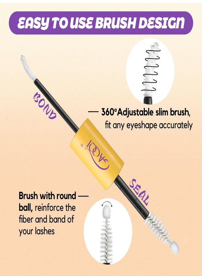 جاكي غراء GAQQI Lash Bond and Seal المقاوم للماء، غراء قوي لتثبيت الرموش يدوم لأكثر من 72 ساعة، غراء رموش أبيض لتركيب الرموش بنفسك، تركيبة لطيفة تدوم طويلاً، 10 مل - Image 5